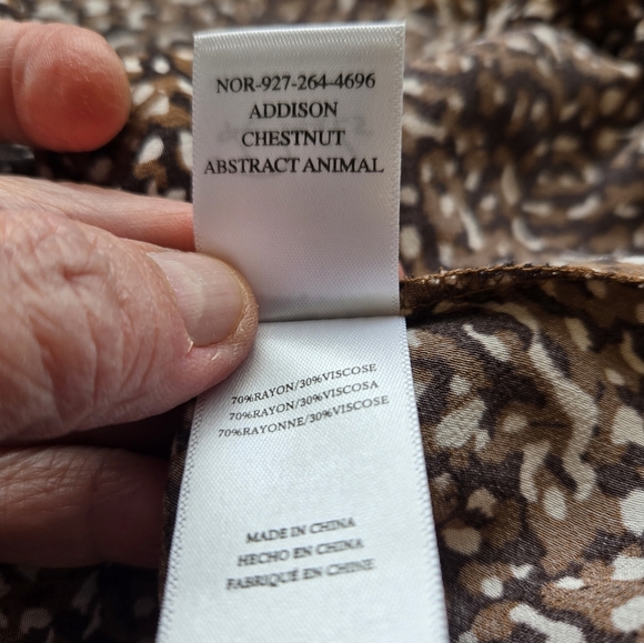 Rails Addison Mini Skirt Sz L Women's Animal Print Tiered Smock Waist Brown's - Picture 11 of 13